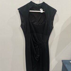 Cache Black Midi Dress